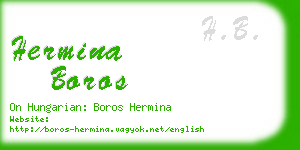 hermina boros business card